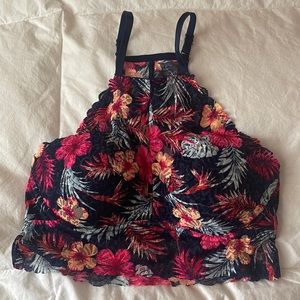 Pink Victoria’s Secret multi colored floral lace halter bra!